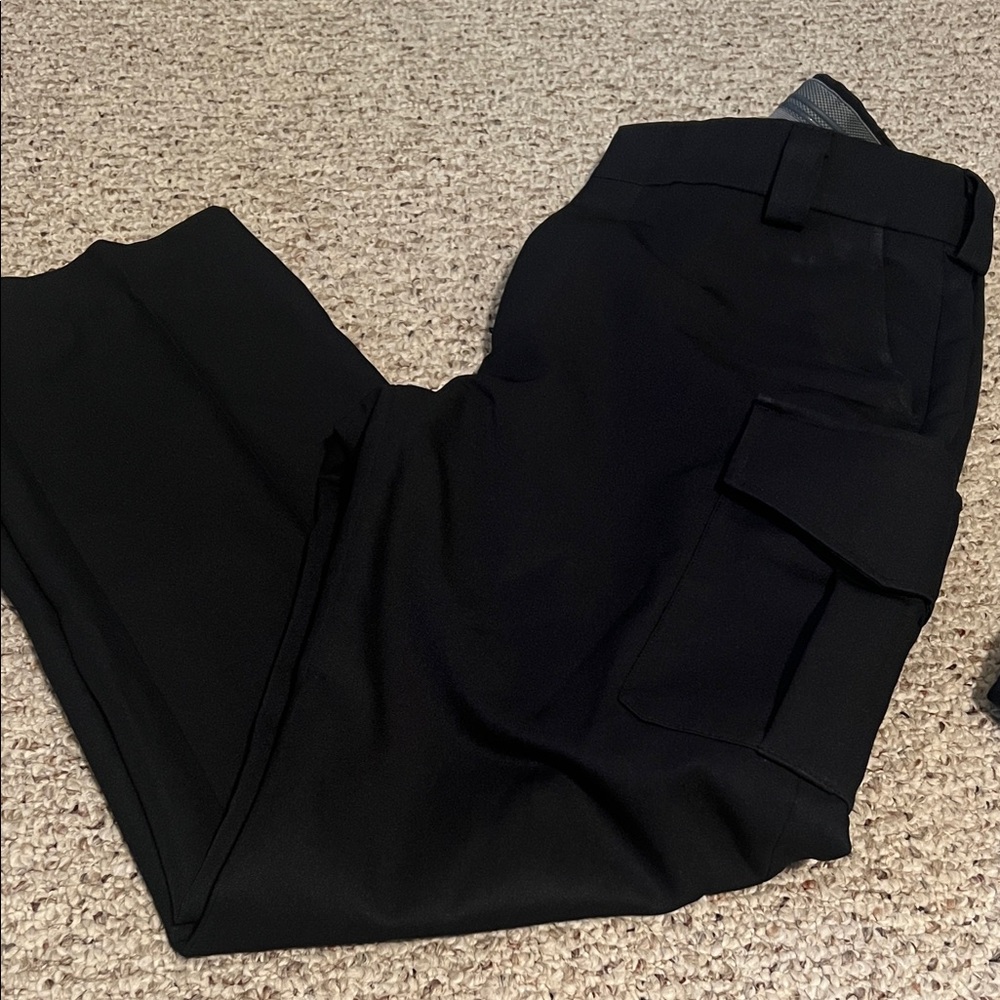 Men's blauer side pocket polyester  Cargo Pants - navy